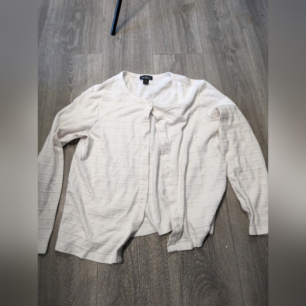 Button up sweater white erika M